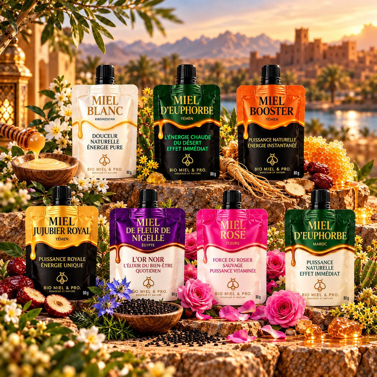 Miel d'euphorbe du Yémen Format nomade 80g