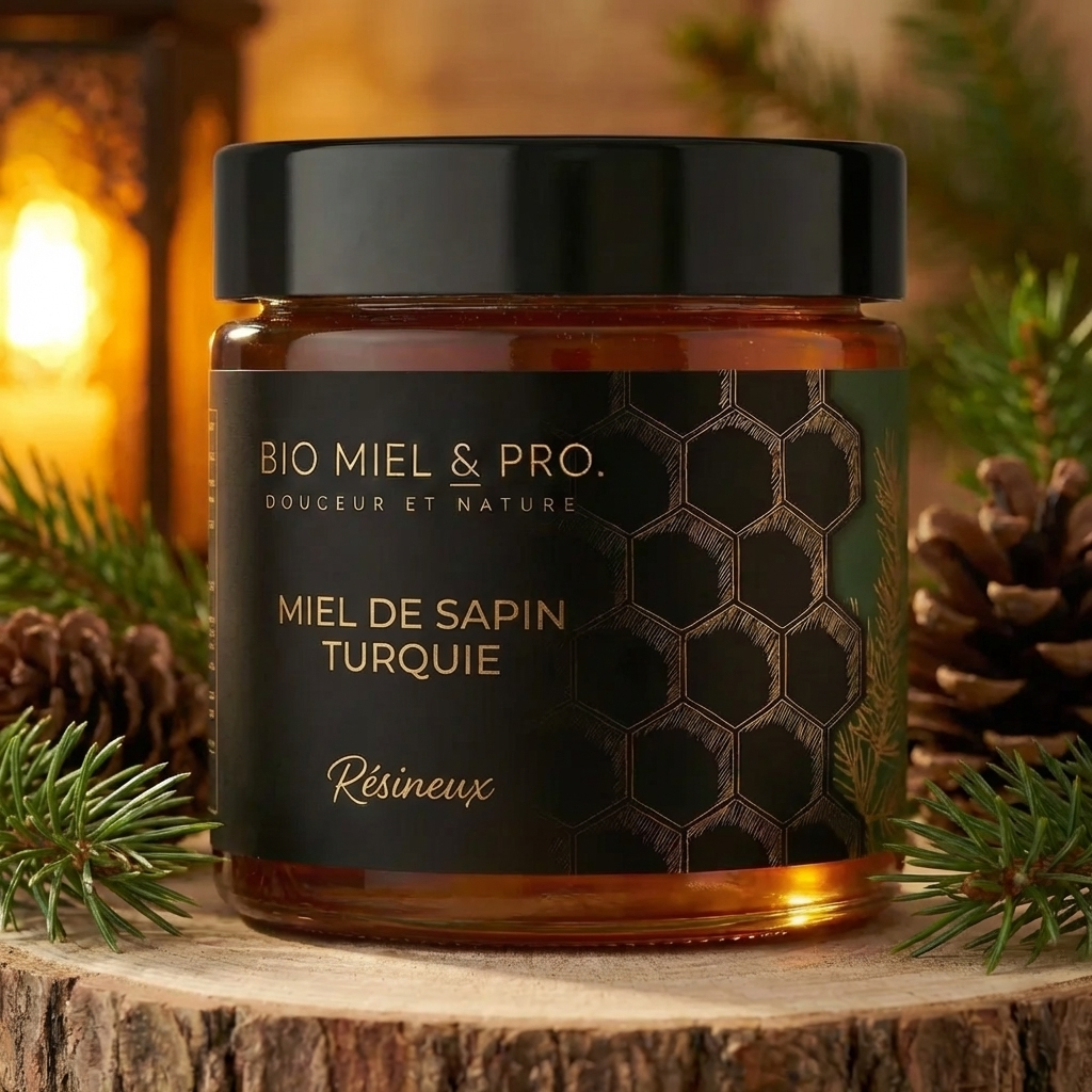 Miel de sapin Turquie 250 g pot ambré miellat