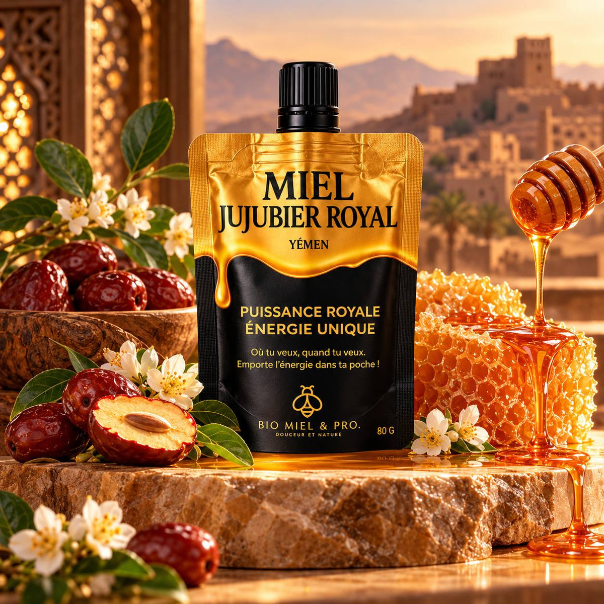 Miel de Jujubier royal du Yémen Format nomade 80g