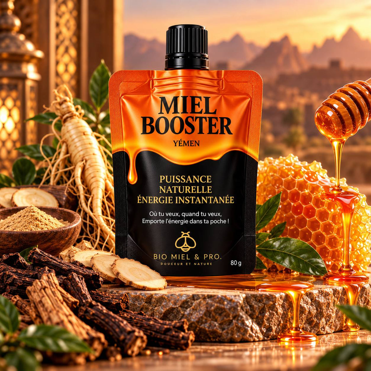 Miel Booster mélange royal Format nomade 80g