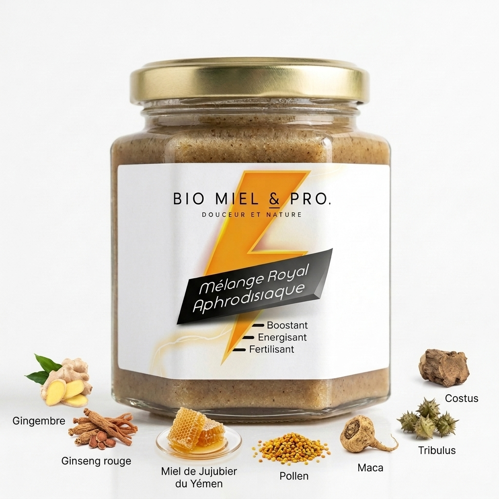 Miel aphrodisiaque 100% naturel - Mélange royal - 250 gr