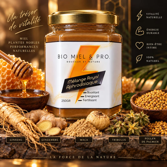 Miel aphrodisiaque 100% naturel - Mélange royal - 250 gr