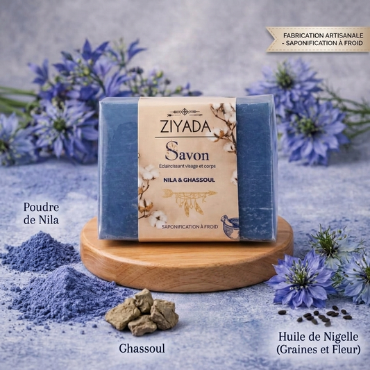 Savon Nila & Ghassoul (Visage et Corps) 100g